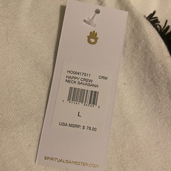 New spiritual gangster Happy crew sweatshirt large - Picture 2 of 6